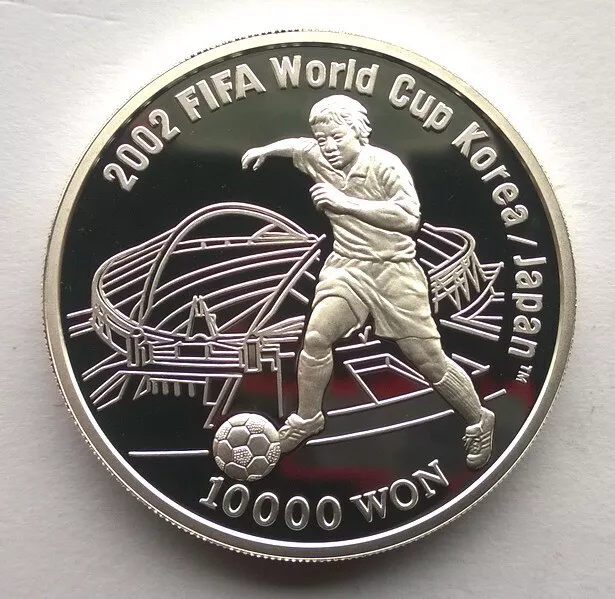South Korea 2002 World Cup 10000 Won 1oz Silver Coin,Proof-B