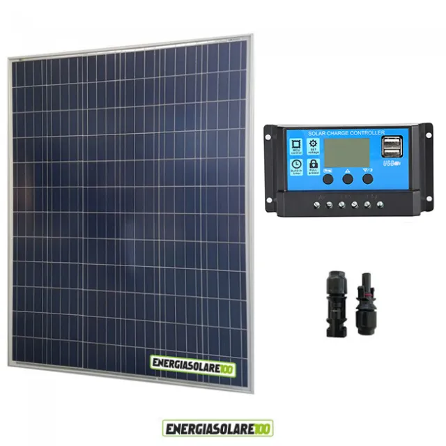 Kit photovoltaique panneau solaire 200W 12V régulateur de charge 20A PWM NV
