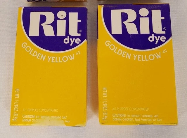 Tinte en polvo Rit amarillo dorado 42 fórmula antigua caja de color retirado nuevo stock antiguo
