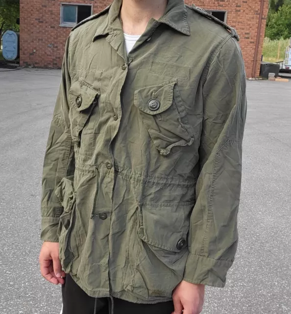 Canadian Army MK II Green OD Combat Shirts Jackets Vintage Lightweight sz M