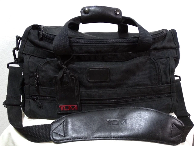 Tumi Black Duffle Carry-On Travel Ballistic Nylon Made In USA