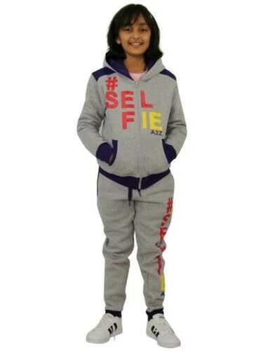 Bambine # Selfie Tuta Viola Felpa con Cappuccio Fondo Tuta da Jogging da Corsa