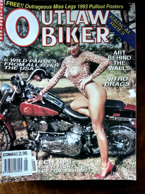 Outlaw Biker May 1993 Men's Motorbike Biker Magazine