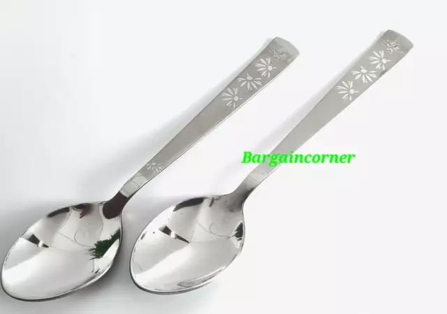 Table Spoons (S9) Stainless Steel Lunch Dinner Spoon Soup Cereal Food Eat Spoons