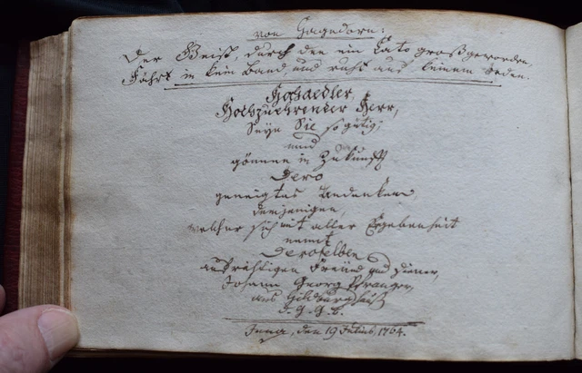 Stammbuch, album amicorum, Johann Georg Meusel, 1760 4