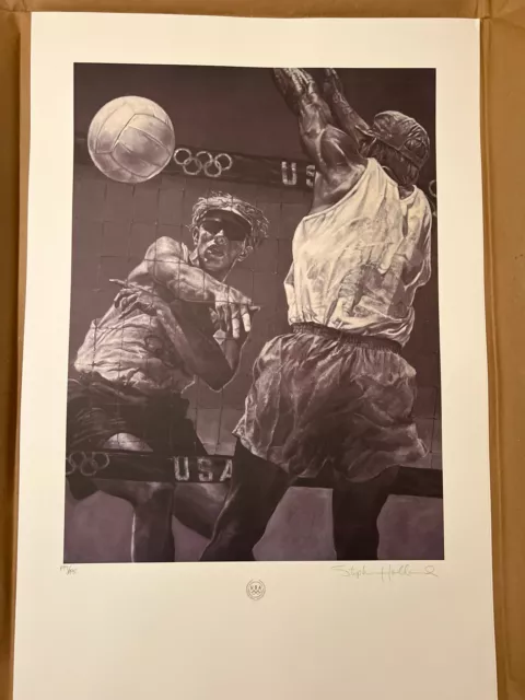 MEN'S BEACH VOLLEYBALL Steven Holland  Signed & Nbr Limited Edition Lithograph/5