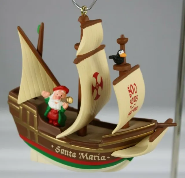 Hallmark Keepsake Christmas Ornament American Commemorative Santa Maria 1992