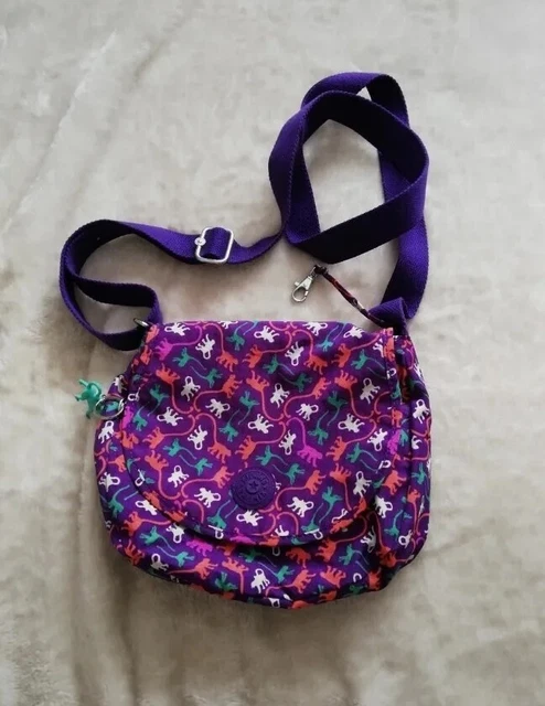 Kipling Purple Monkey Mania Pattern Bag