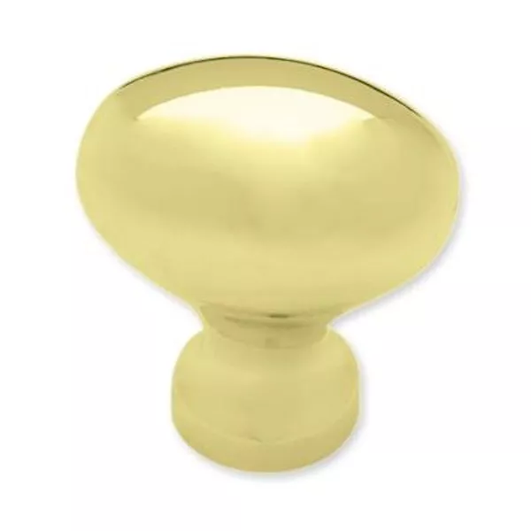 P50805C-PB  Polished Brass Oval 1 3/16" x 1" Cabinet Drawer Knob