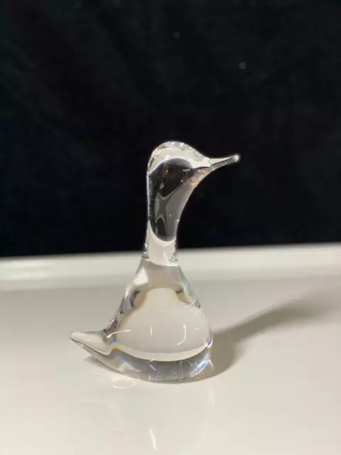 Vintage DAUM France Crystal Swan Goose Loon Duck Figurine
