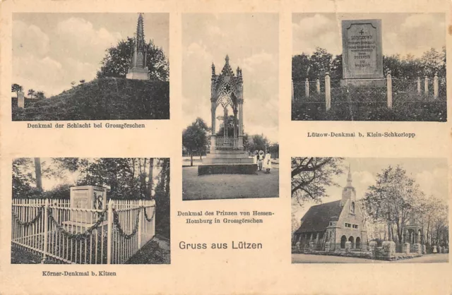AK Gruss aus Lützen Denkmal der Schlacht bei Grossgörschen, Körner-Denkmal