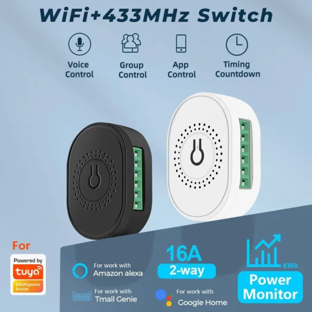 Commutateur de commande sans fil avancé Smart Home WiFi 433 pour commande vocal