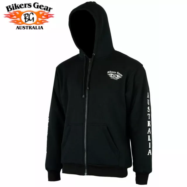 New Bikers Gear Motorcycle Kevlar® Lined Hoodie Fully Reinforced Construction
