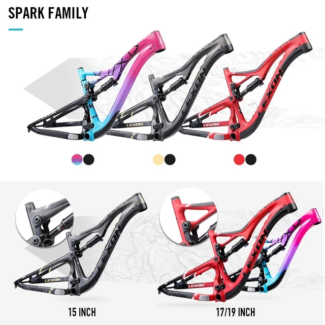 FULL SUSPENSION CARBON XC Mountain Bike Frameset 29er Downhill MTB