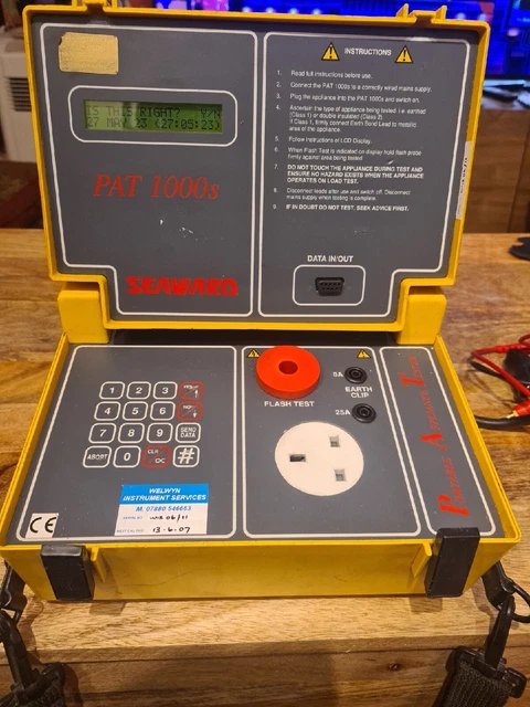 Seaward PAT 1000S Tester elettrodomestici portatili classe 1/classe 2 PAT
