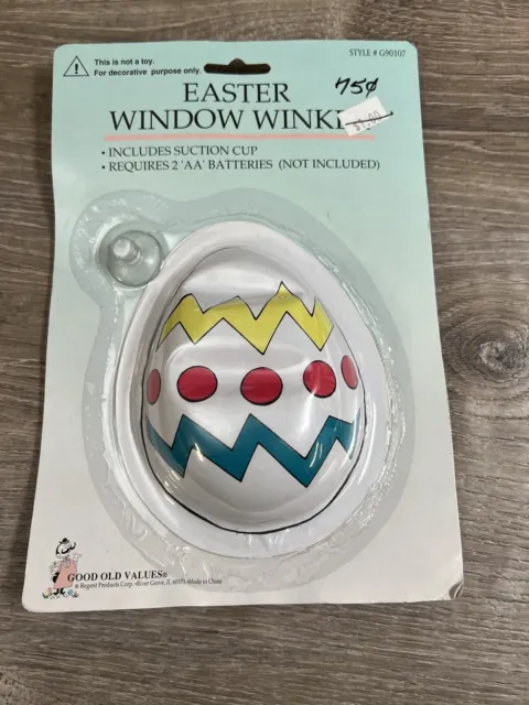 Vintage Easter Egg Blinking Window Winker Scene Easter Decoration New Bin 41