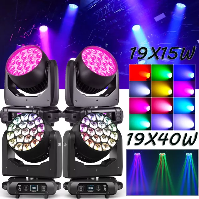 2x285W/760W Moving Head 19 LED Beam Zoom Wash Bühnenlicht RGBW DMX dj Party Show