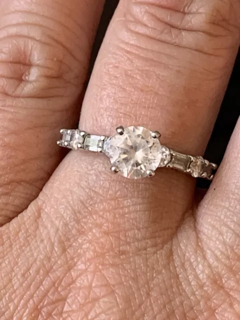 CZ STERLING SILVER 925 CN FZN Engagement Style Ring Size 8.25 STUNNING Band WOW 35.00 PicClick
