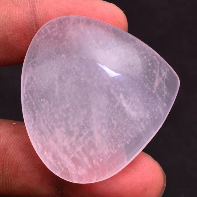 147 Cts Natural Pink Rose Quartz 42mm 40mm Pear Cabochon Huge Untreated Gemstone