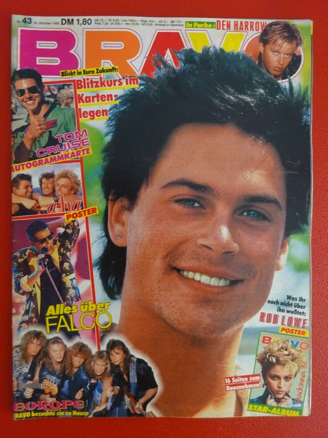 ORIG BRAVO AUSGABE NR.43 1986 / Rob Lowe - Nena - Billy Idol