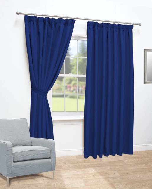 Tenda A Pannello Con Passanti Per Tunnel – Tessuto Semitrasparente In Poliestere, Blu, 120x45 Cm, Pronta All'Uso
