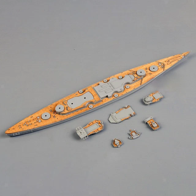 Pont en bois à l'échelle 1:700 avec bateau à chaîne pour jouet de collection