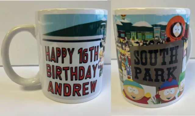 South Park Bespoke birthday text Ceramic Mug