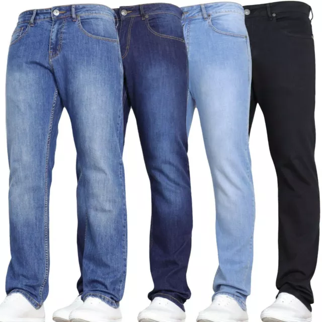 EX-M&S MENS BASIC Straight Leg Stretch Jeans Denim Regular Fit
