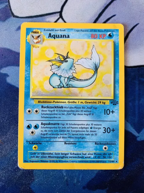 💦🦭Aquana 12/64 Holo Dschungel Set Pokemon Sammlung Selten Basis Fossil💦🦭