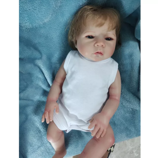 19in Real Reborn Baby Dolls Full Body Vinyl Doll Lifelike Newborn Girl Xmas Gift