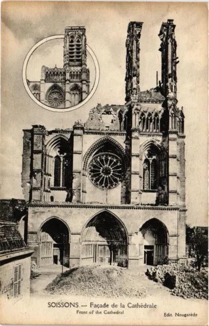 CPA AK Militaire - Soissons - Facede de la Cathedrale (695182)