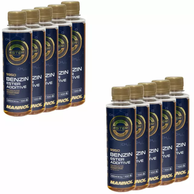 Reiniger Kraftstoff System 10 X 250 ml Benzin Ester Additiv Mannol 9950 Auto PKW