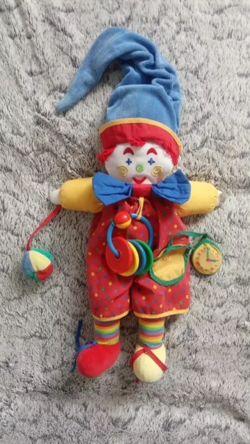Doudou musical lumineux clown multicolore étoile COROLLE - 2905