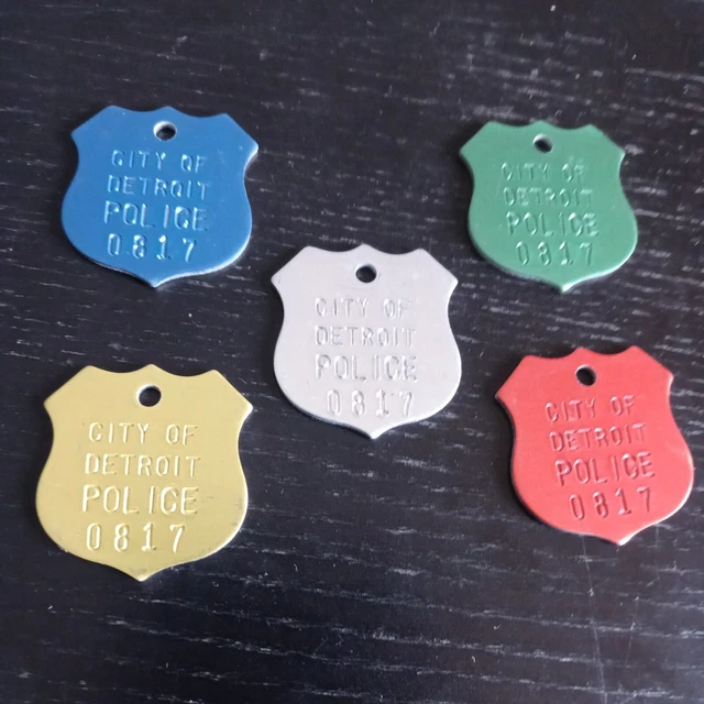 One (1) NEW DETROIT POLICE SHIELD ID TAG BADGE PREMIUM FULLY ANODIZED ENGRAVED