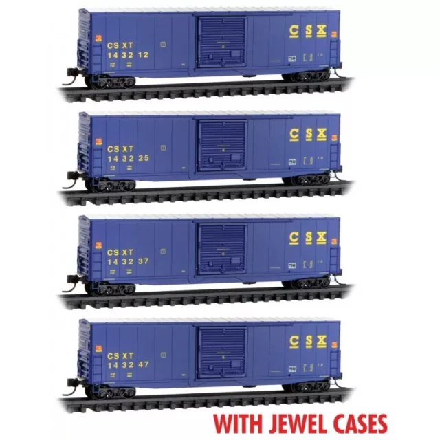 N Scale Micro-Trains MTL 98300220 CSX Transportation 50' Box Cars 4-Pack