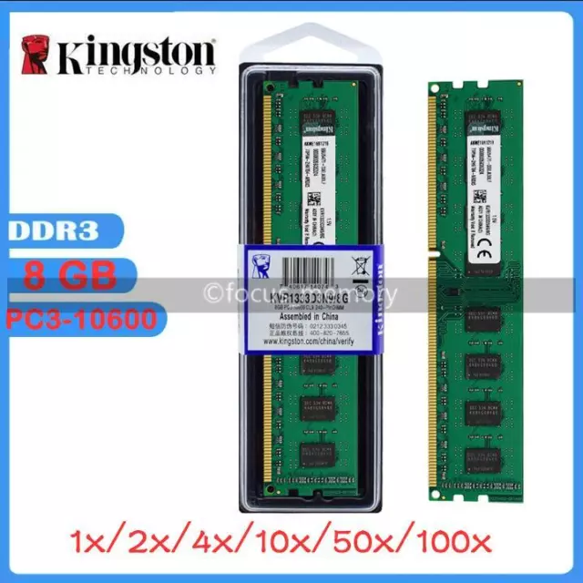 Kingston PC Ram DDR3 8G 1333 MHz PC3-10600 240PIN Desktop DIMM Memory  8 GB lot