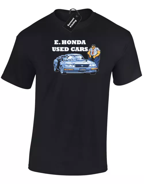 E. Honda T-Shirt Uomo Auto Usate Divertente Street Gamer Gaming Fighter Retrò (Col)