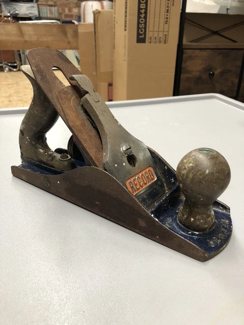 Vintage Record No 4 1/2 Smoothing Hand Plane - Carpentry Hand Tool