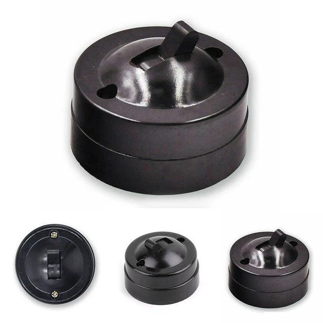 Hot vendita interruttore controllo singolo stile retrò rotondo 1 pz interruttore luce