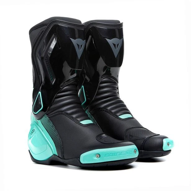 Dainese Nexus 2 Lady Bottes de moto en cuir noir / vert aqua