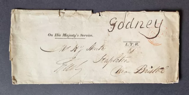 George Iii, On His Majesty's Service Envelope, Crowned Twin Circle Free Frank