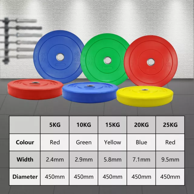 5KG - 25KG Competition Grade Coloured Bumper IWF Weight Plates - Pro Grade 2