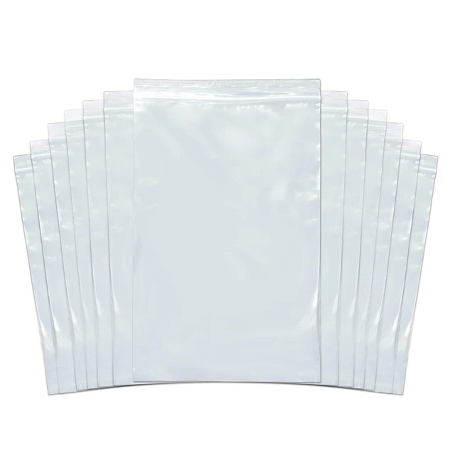 Quality Zipper Lock Reclosable Clear Disposable Plastic Bags, Strong | 6&...