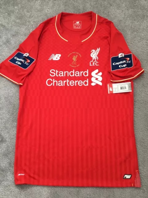 New With Tags Official Liverpool Capital One Cup Final Shirt - Size M