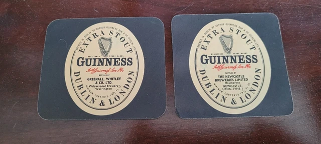 Lot 2 GUINNESS extra stout  beer label ireland.