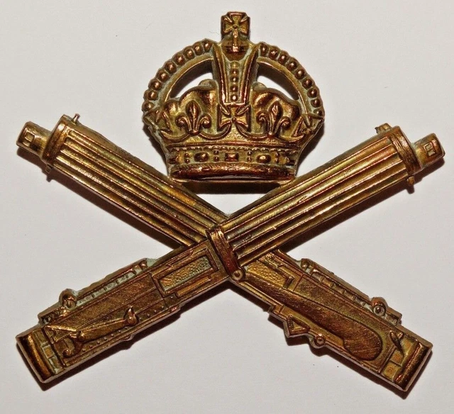 BRITISH MILITARY CAP BADGES, The Machine Gun Corps Brass Cap Badge WWI ...