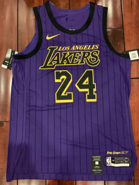 Nike Kobe Bryant Los Angeles Lakers Authentic City Lore Jersey Sz 40  (AV3696 505