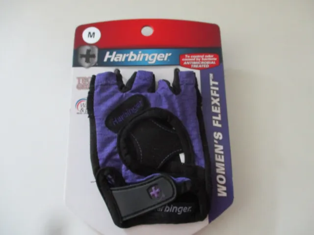 Harbinger Women's Flexfit Real Leather Athletic Gloves W/ Tech Gel-Medium