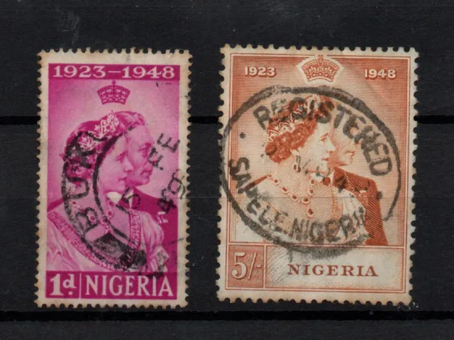 Nigeria 1948 Silver Wedding fine used set SG62-63 WS28596