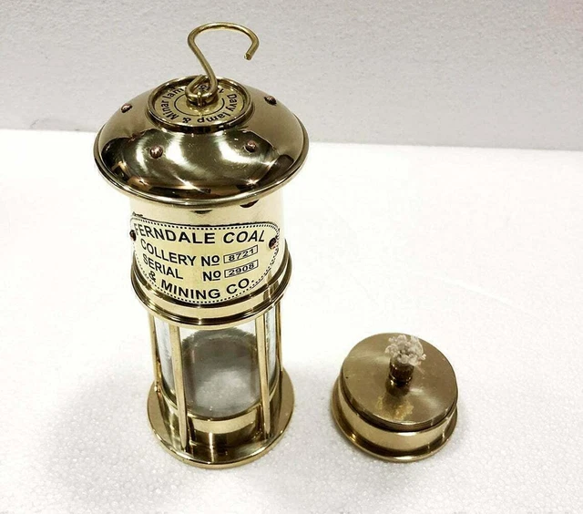 Nautische antike maritime Vollmessing kleine Lampe Vintage Schiffslaterne...